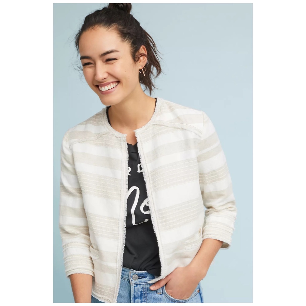 Anthropologie Greylin Joslyn Striped Jacket Small